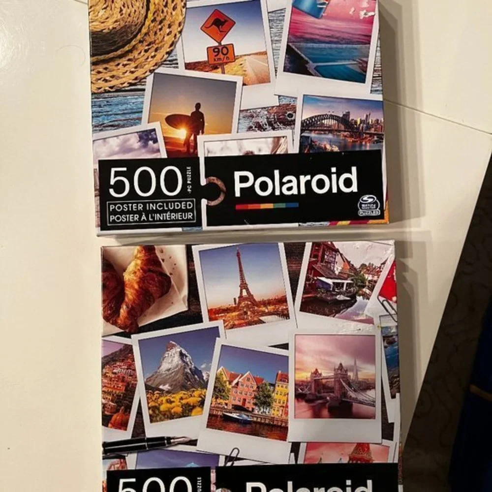 Puzzles Travel by Polaroid Set of‎ TWO) - Europe & Sydney Australia (new) (kids)